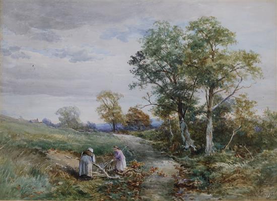 David Bates (Exh. 1868-1904) In Eastnor Park, Near Ledbury 10 x 14in.